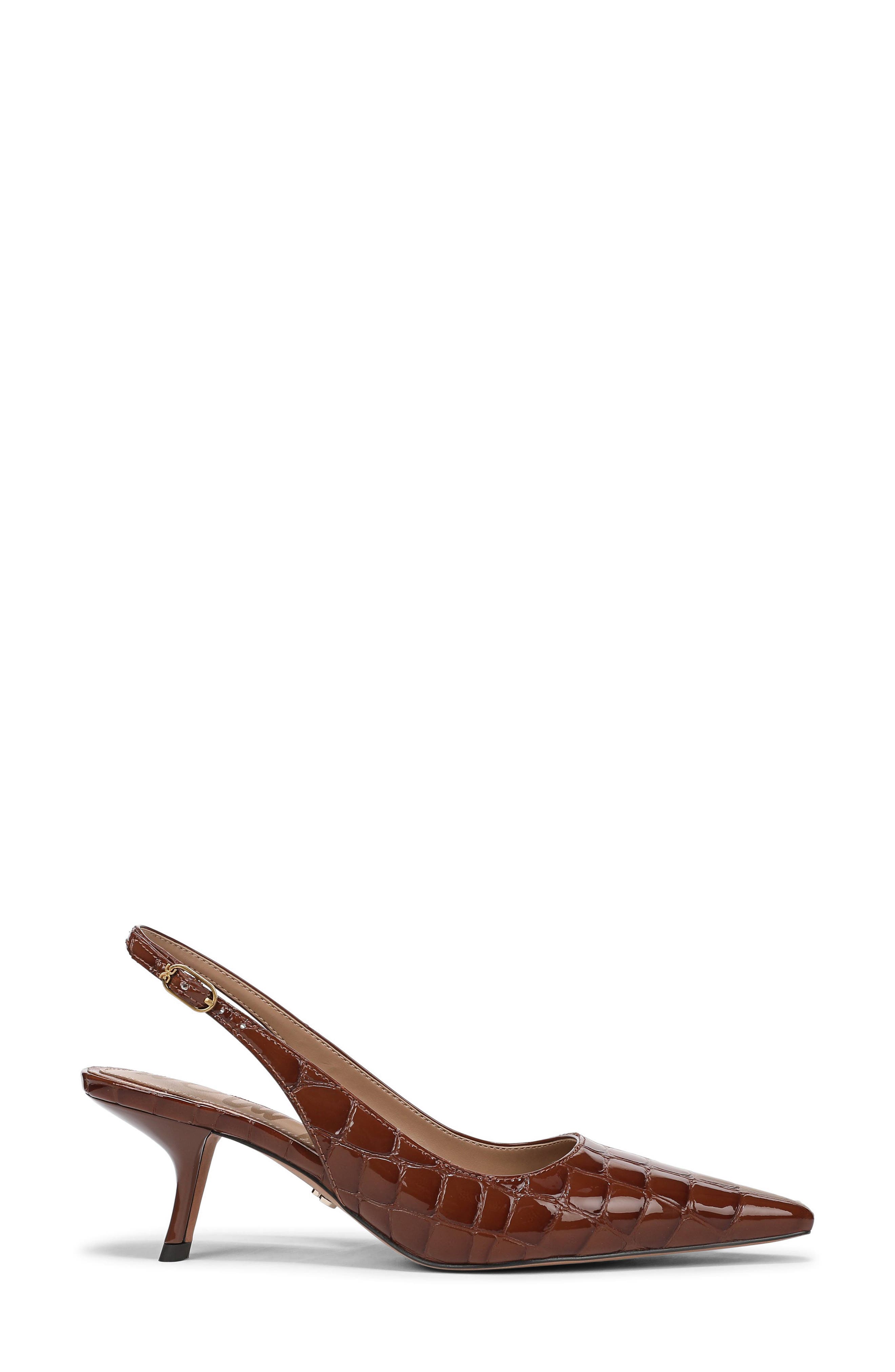 Bianka Slingback Pointed Toe Pump, Alternate, color, CARAMEL