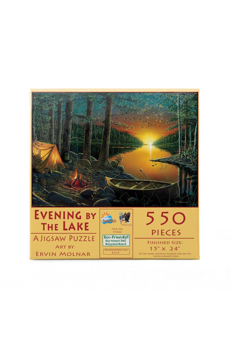 Sunsout Evening by the Lake 550 piece Jigsaw Puzzle for Adults, Alternate, color, Multicolor