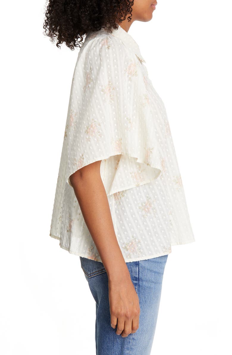 THE GREAT. The Butterfly Shirt, Alternate, color, 