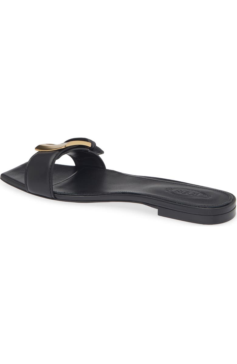 Tod's Buckle Slide Sandal, Alternate, color, Nero