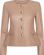 L'AGENCE Mariella Leather Blazer