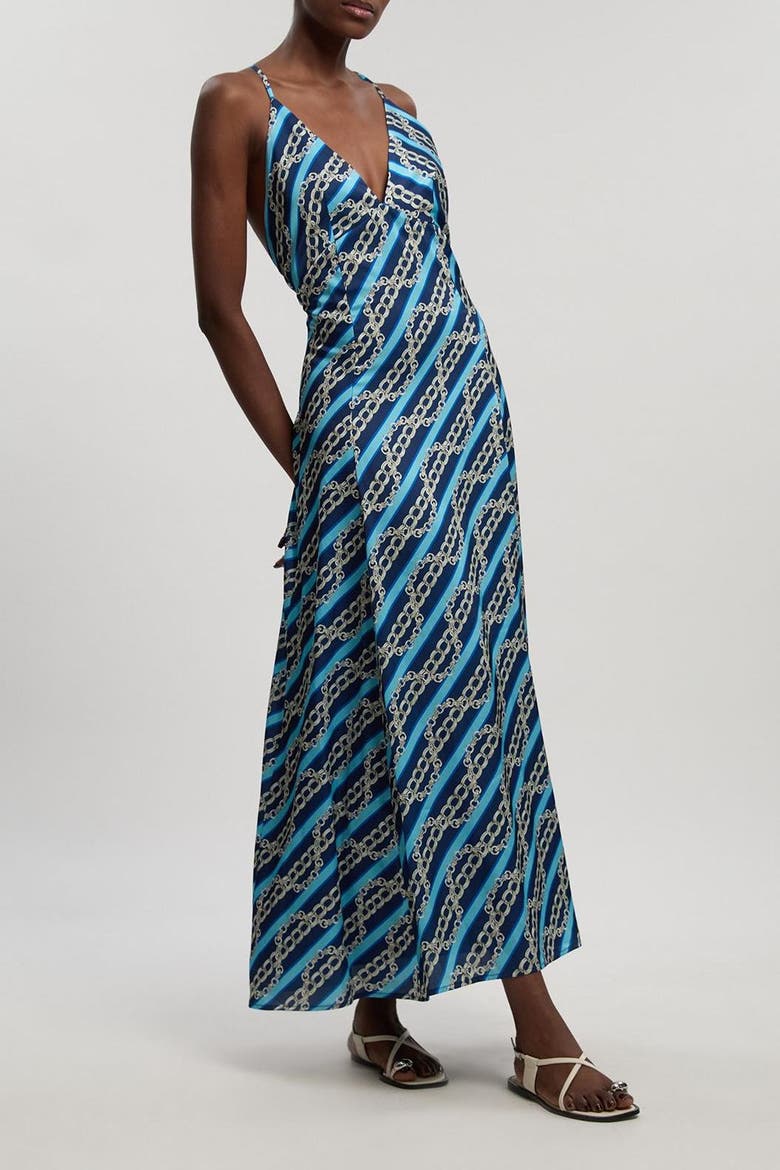 Chain Print Maxi Dress, Alternate, color, Multi