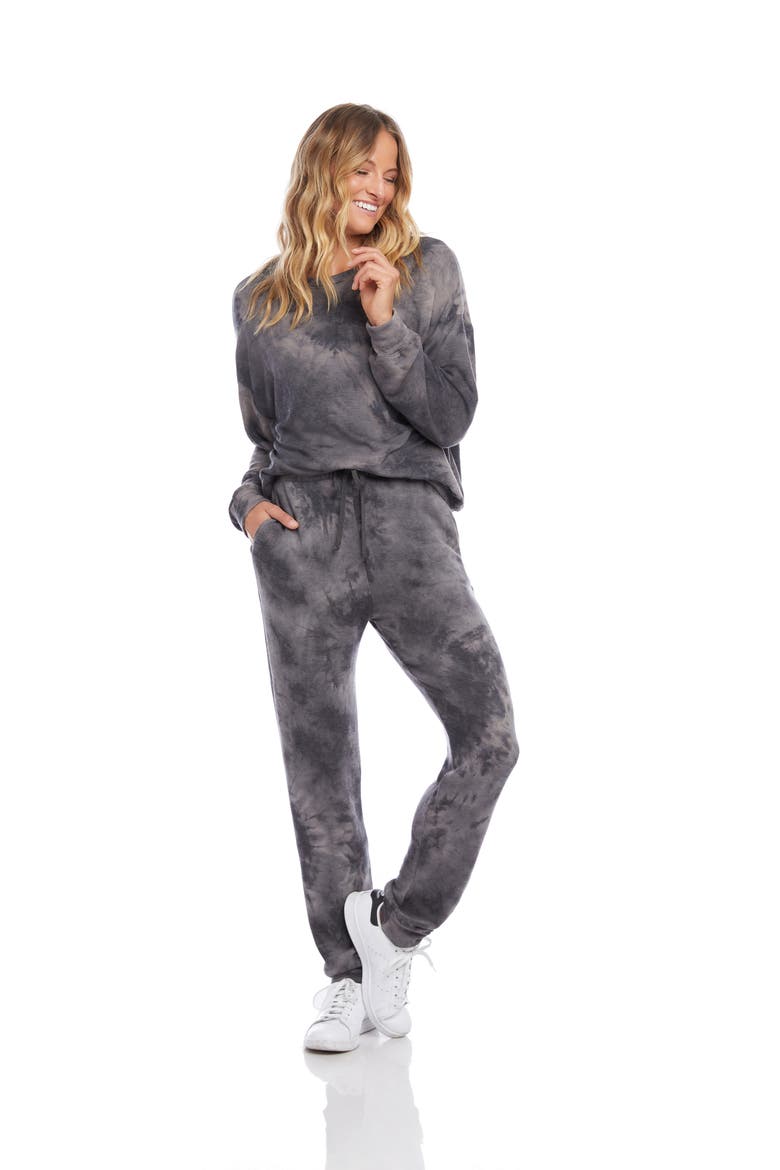 Tie Dye Sweatshirt, Alternate, color, DARK GREY