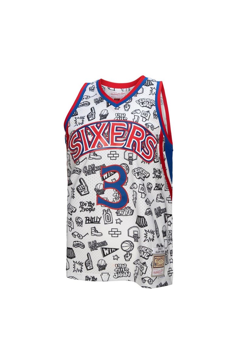 Mitchell & Ness Men's Mitchell & Ness Allen Iverson White Philadelphia 76ers 1996/97 Swingman Jersey, Alternate, color, 