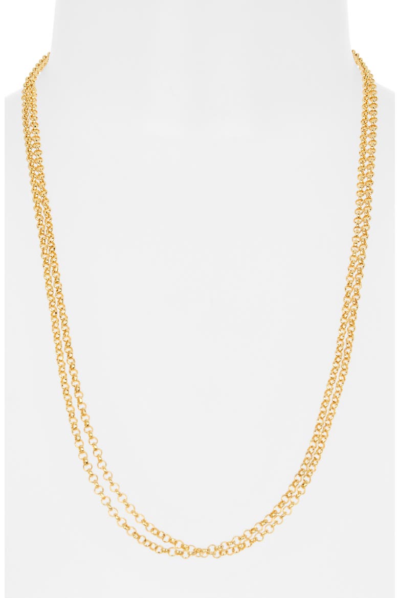 Double Chain Toggle Necklace, Alternate, color, GOLD