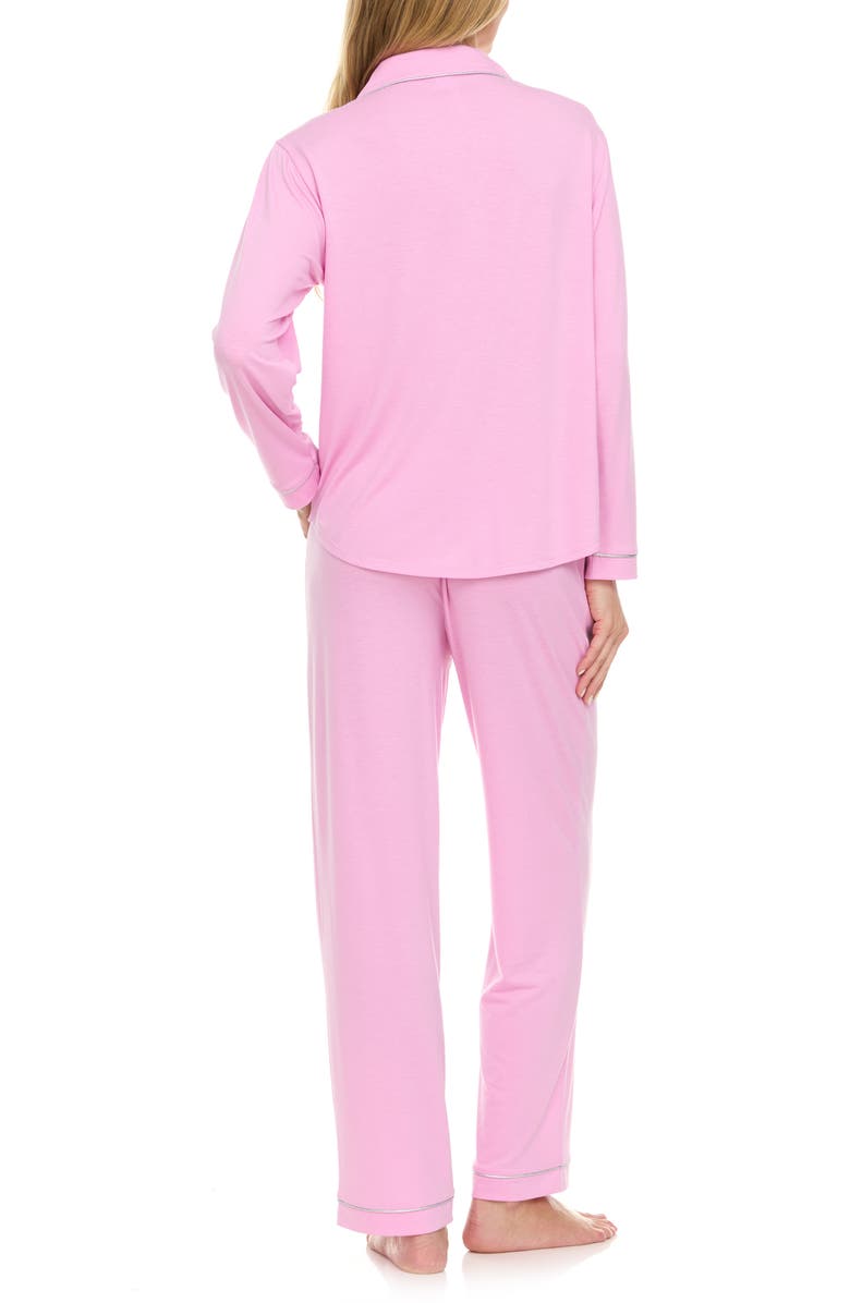 Flora By Flora Nikrooz Alice Long Sleeve Top & Pants Pajamas, Alternate, color, Sherbert