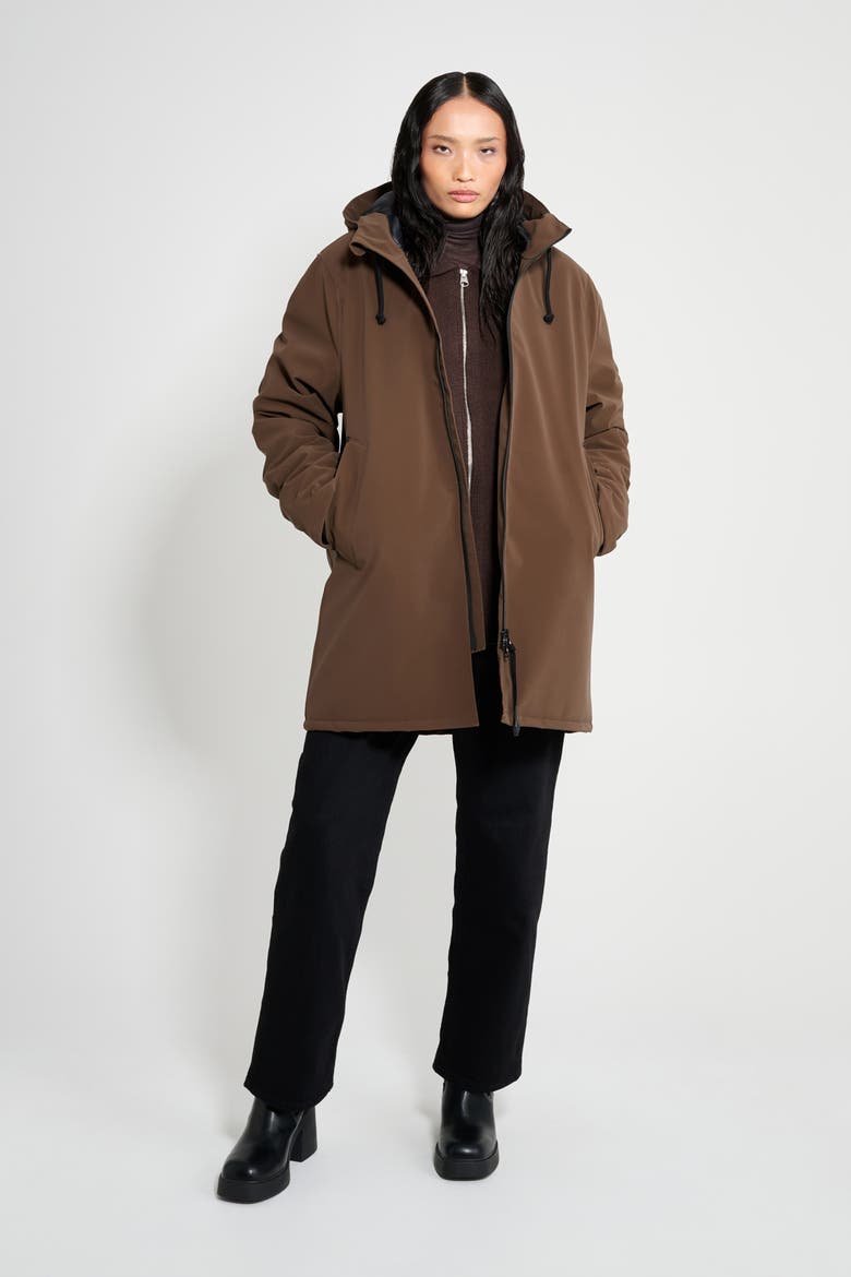 Stockholm Matte Winter Coat, Alternate, color, Dark Brown