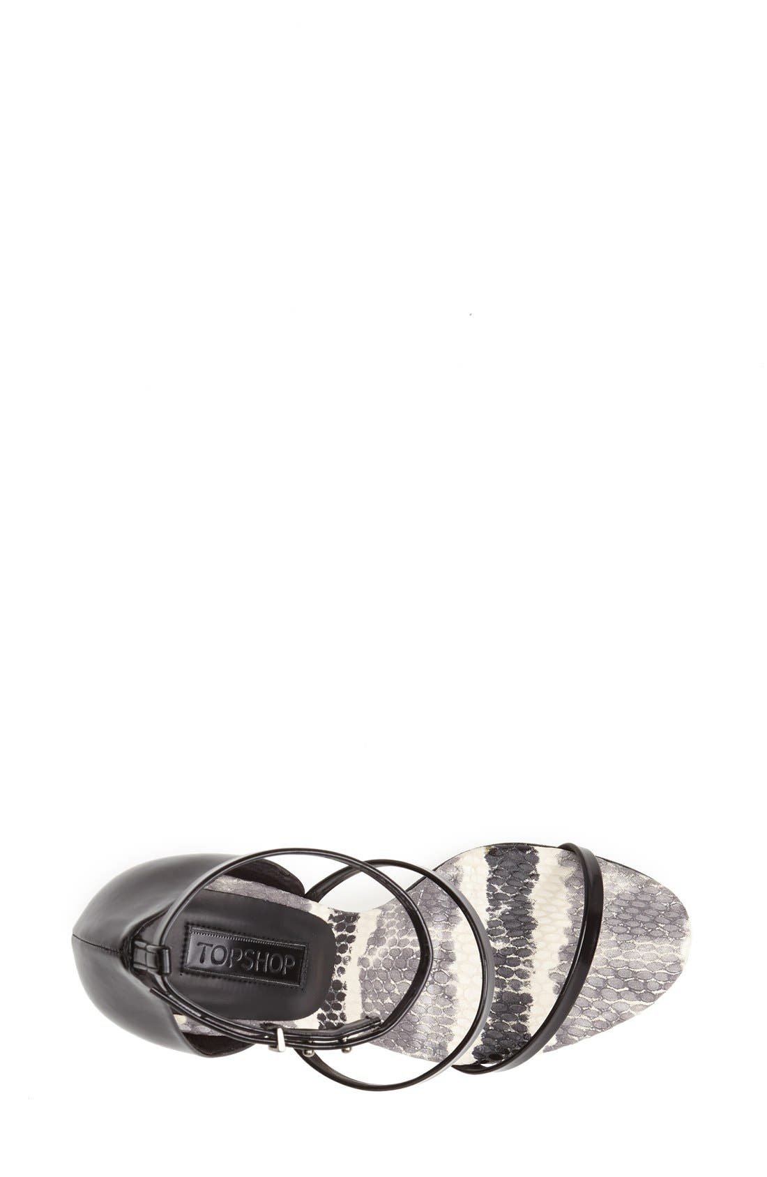 'Ripple' Sandal, Alternate, color, BLACK SNAKE