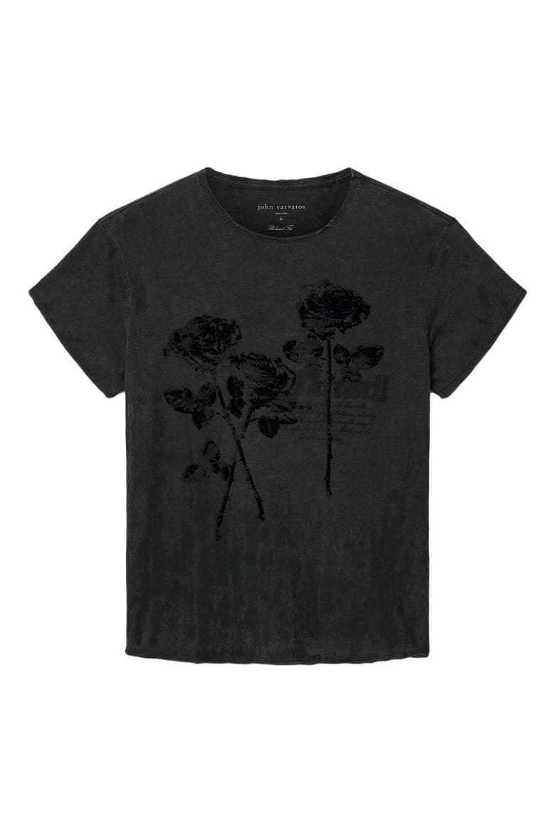 Raw Edge Graphic T-Shirt, Alternate, color, CHARCOAL