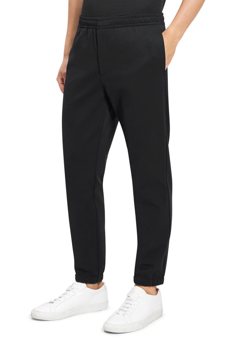 Theory Borough Tapered Sweatpants, Alternate, color, Black
