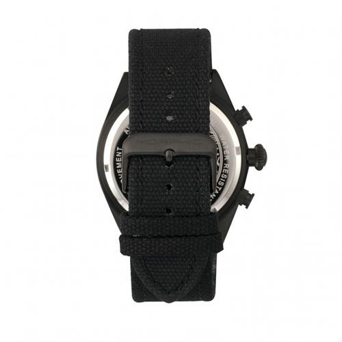 Morphic M53 Series Chronograph Fiber-weaved Leather-band Watch W/date In Black