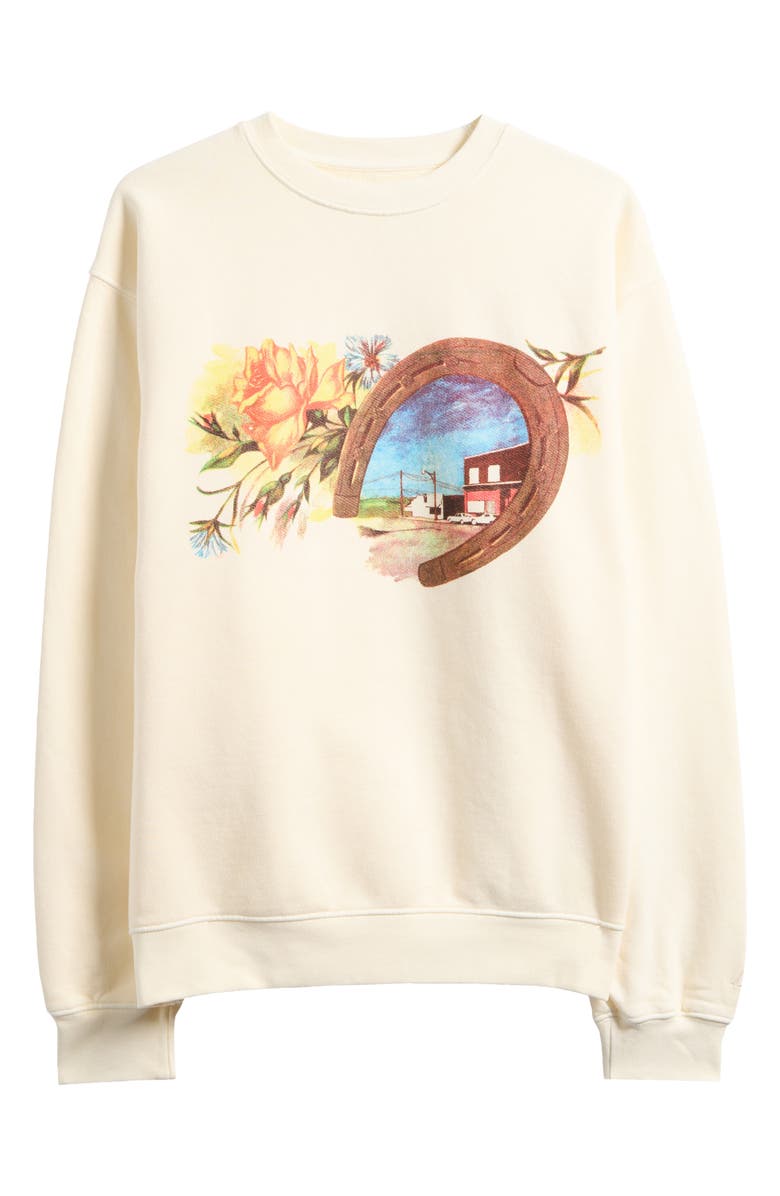 ONE OF THESE DAYS Everyone's in Love with You Cotton Graphic Sweatshirt, Alternate, color, Bone