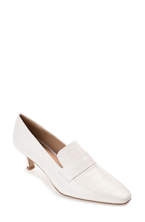Celina Croc Embossed Loafer Pump - Wide Width Available (Women)