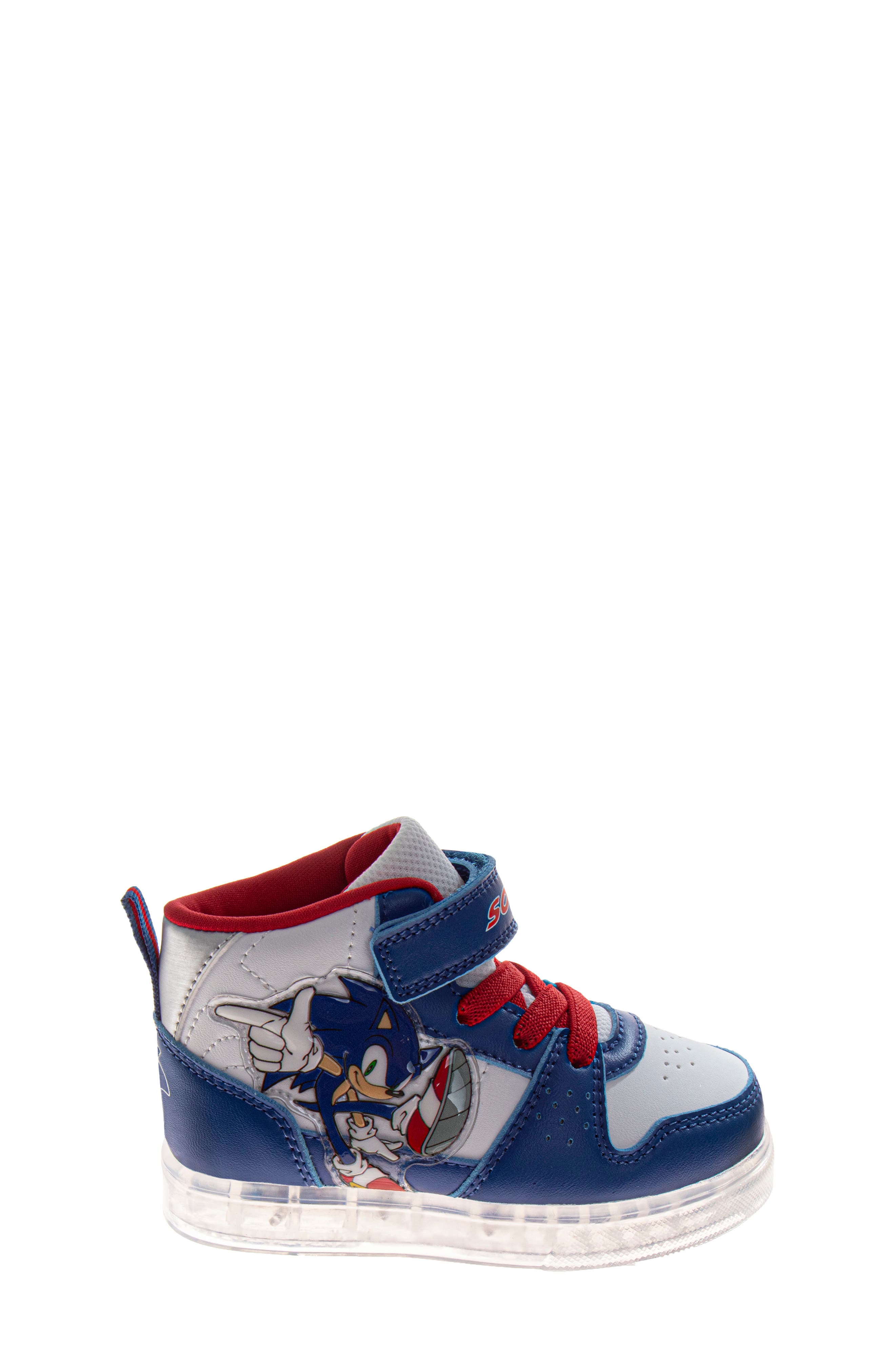 JOSMO Kids' Sonic the Hedgehog High Top Sneaker, Alternate, color, Blue