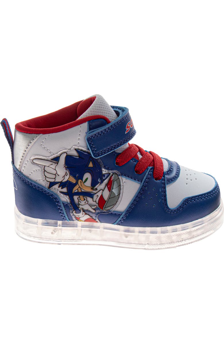 JOSMO Kids' Sonic the Hedgehog High Top Sneaker, Alternate, color, Blue