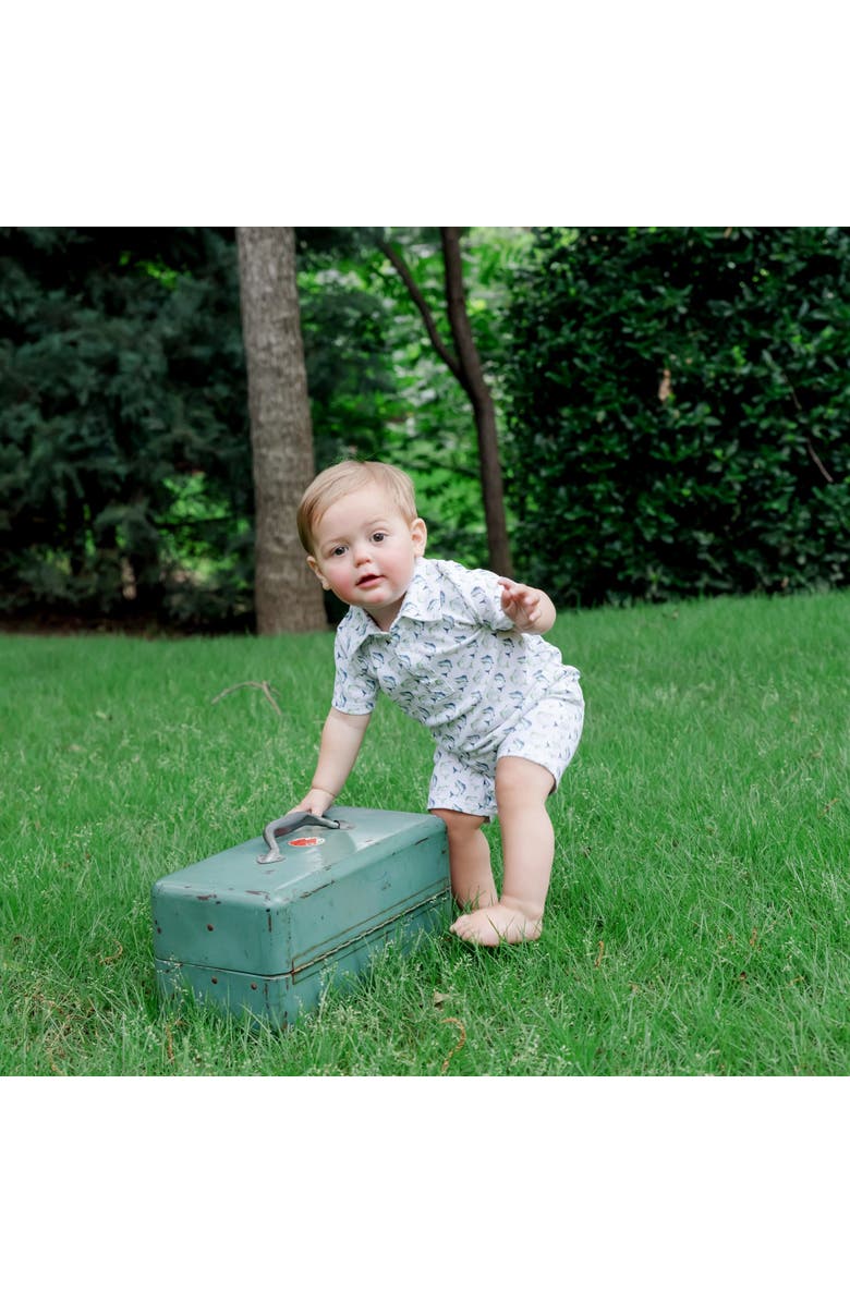 Lila and Hayes Tripp Boys' Polo Shortall, Alternate, color, Jumping Trout