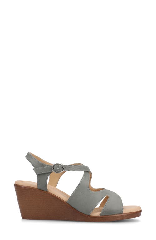 Journee Collection Kedzie Ii Wedge Sandal In Grey