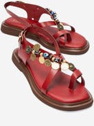 Forever & Always Shoes Hush Leather Beaded Sandal