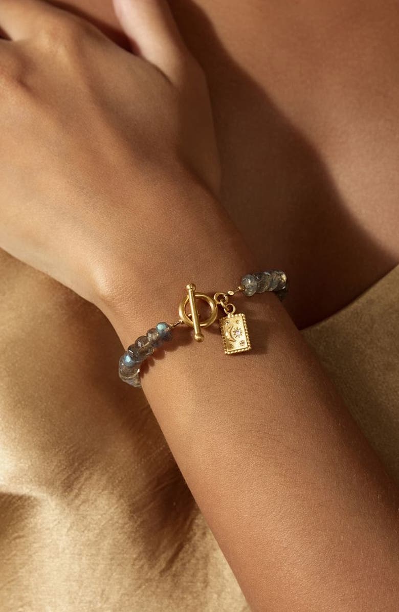 Satya Jewelry Labradorite celestial toggle bracelet, Alternate, color, Blue