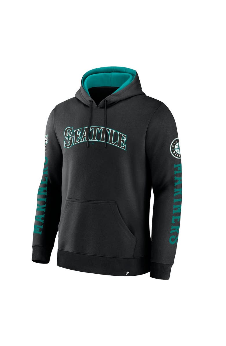 FANATICS Men's Fanatics  Black Seattle Mariners Big City Legacy Fleece Pullover Hoodie, Alternate, color, 