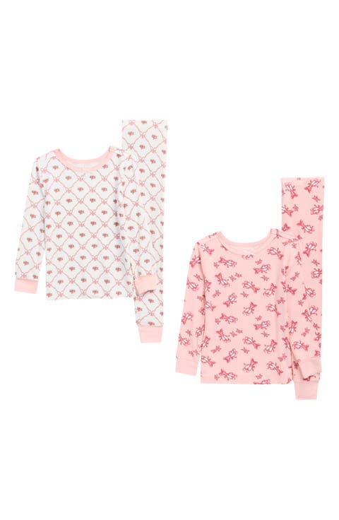 Kids' Ballet Fitted 4-Piece Pajama Set