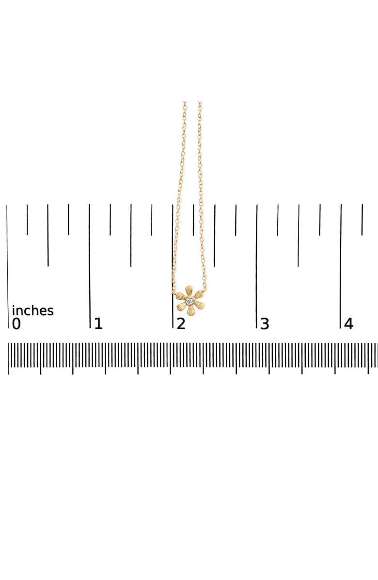 Haus of Brilliance 10K Yellow Gold 1/8 Cttw Diamond Floral Station Chain Necklace, Alternate, color, Yellow