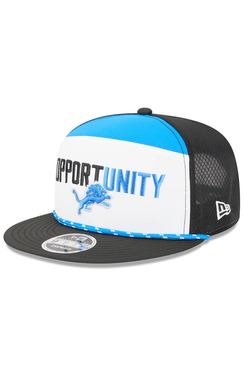 New Era Men's New Era White/Black Detroit Lions 2025 Inspire Change Split Panel 9FIFTY Snapback Hat, Alternate, color, White