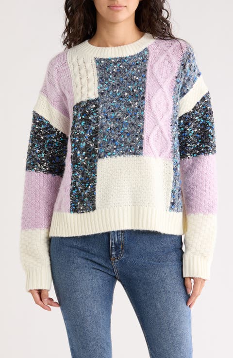 Mixed Stitch Patchwork Sweater