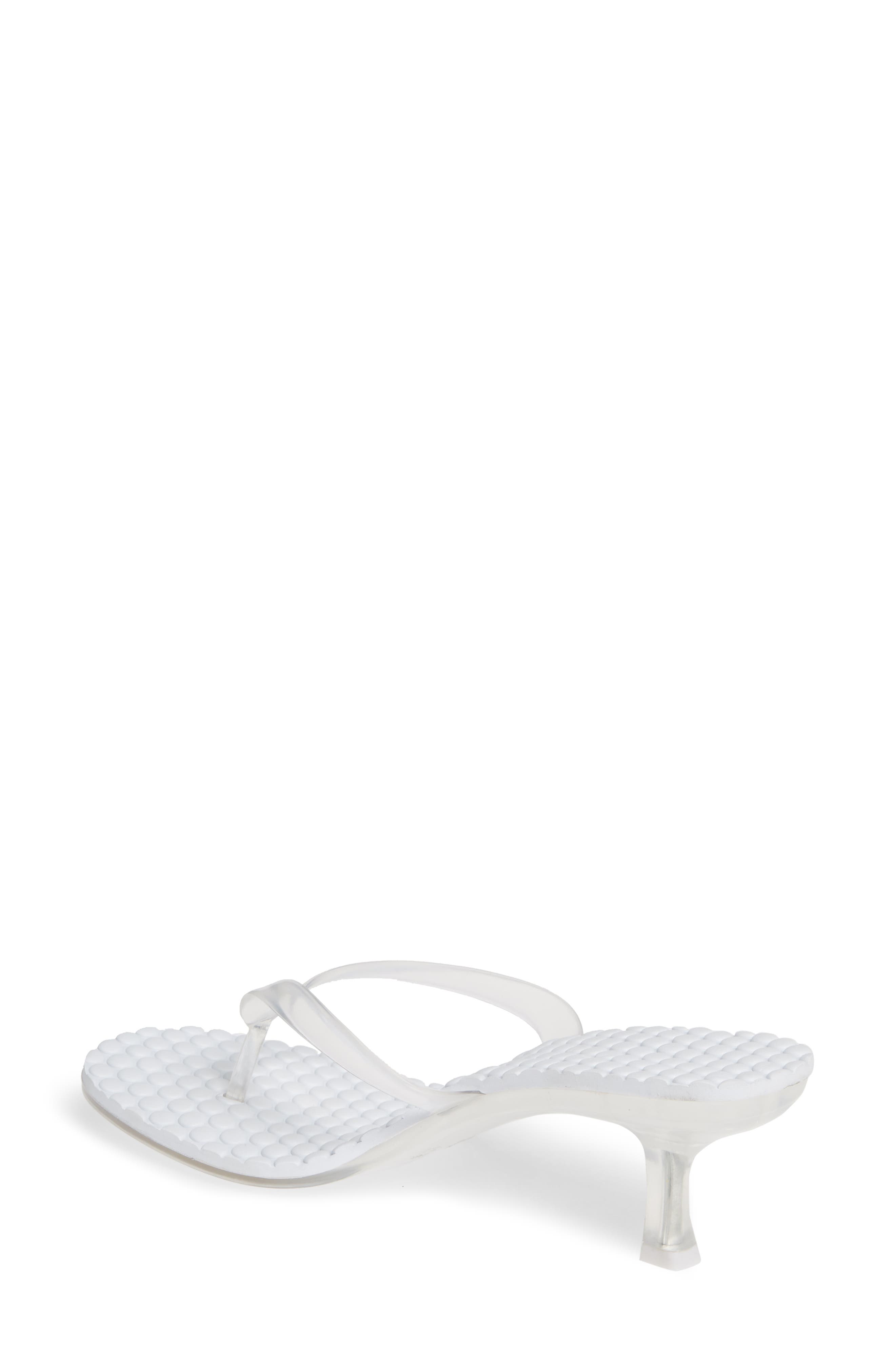 Thong 2 Slide Sandal, Alternate, color, CLEAR FAUX LEATHER