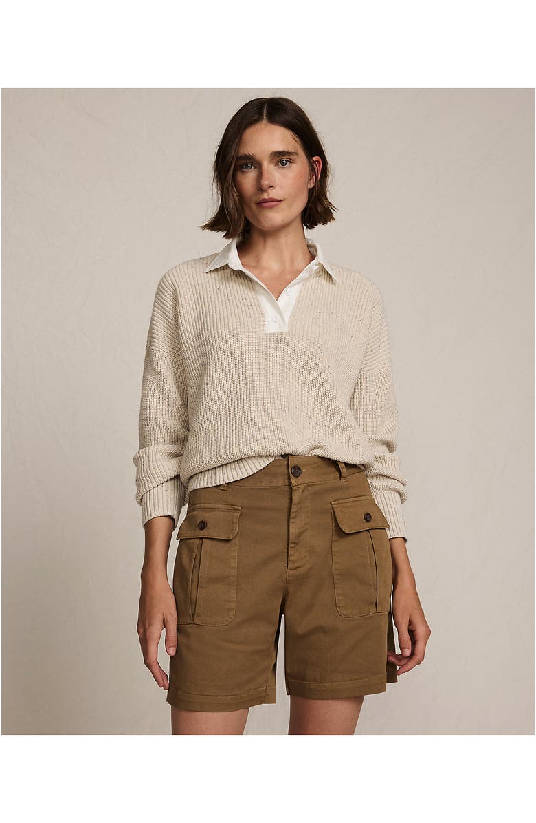 Lands' End Cool Fade High Rise 7" Cargo Shorts, Alternate, color, Coriander