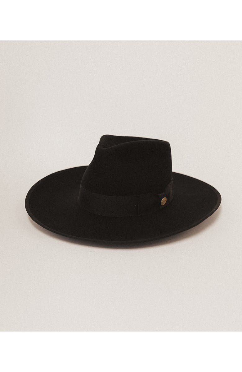 Two Roads Hat Co. Taos Western Fedora, Main, color, Black