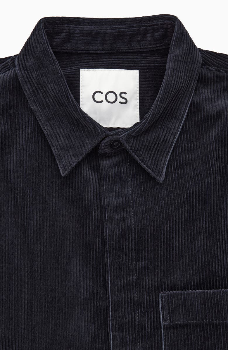 COS Corduroy Utility Overshirt, Alternate, color, Blue Dark