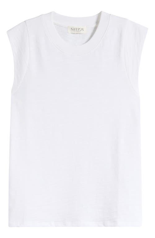 Nation Ltd Patti Muscle Tee In Optic White