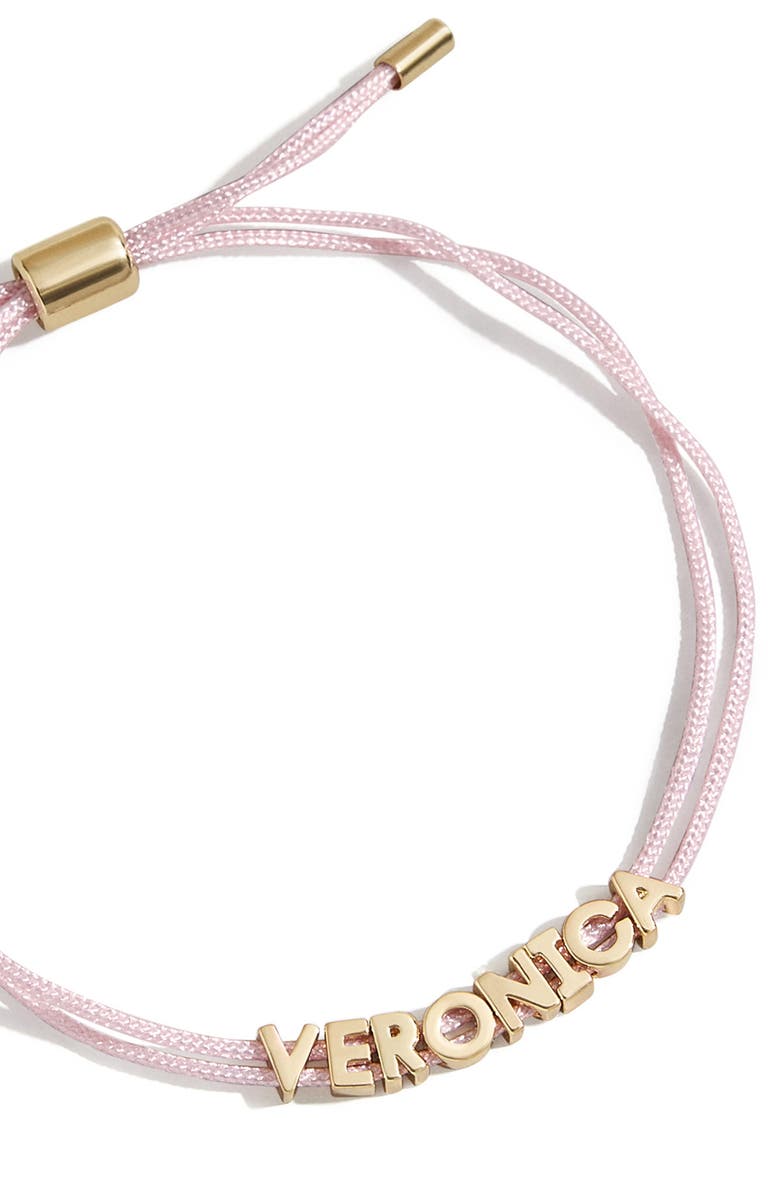 BaubleBar Custom Cord Bracelet, Alternate, color, Light Pink