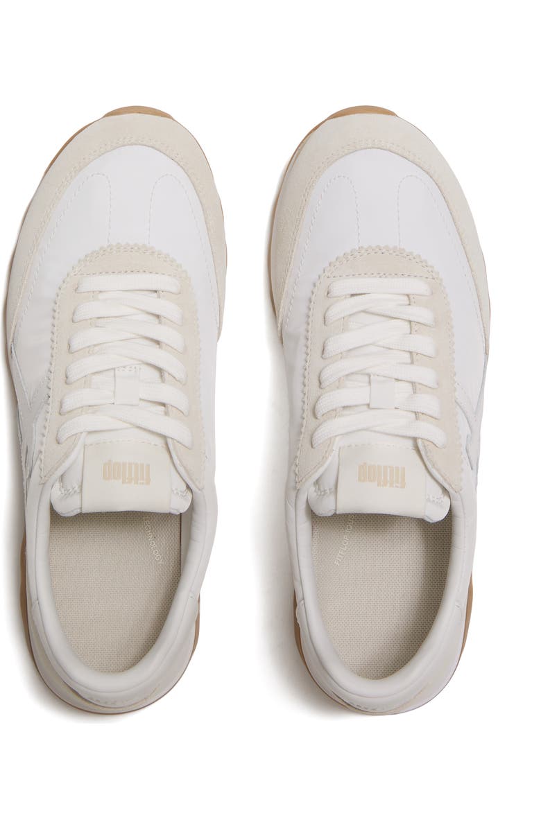 FitFlop Retro-Q FF Fabric Suede Sneakers, Alternate, color, Urban White Mix