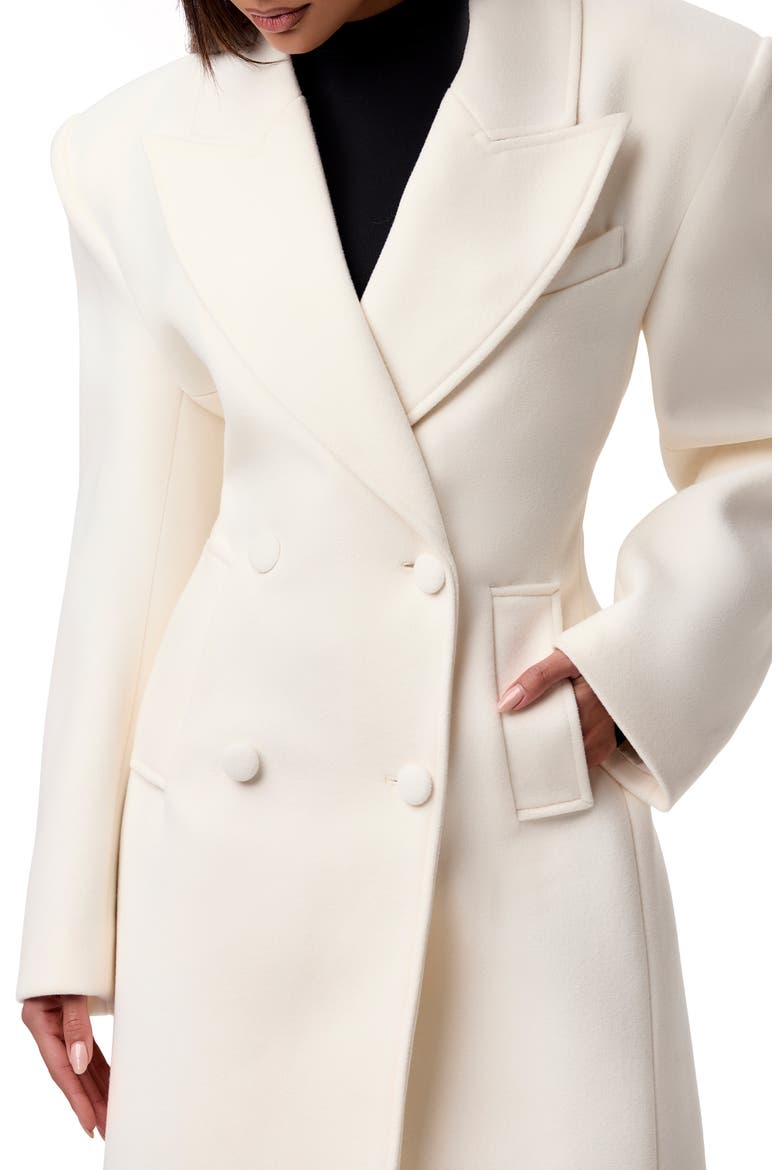 Power Oversized Coat, Alternate, color, BONE