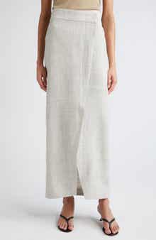 Róhe Overlap Asymmetric Slub Maxi Skirt
