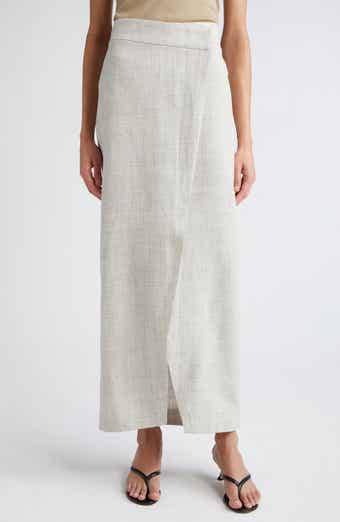 Róhe Overlap Asymmetric Slub Maxi Skirt