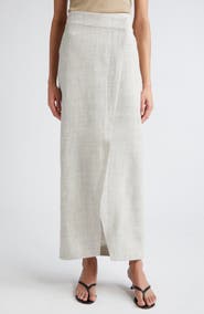 Róhe Overlap Asymmetric Slub Maxi Skirt