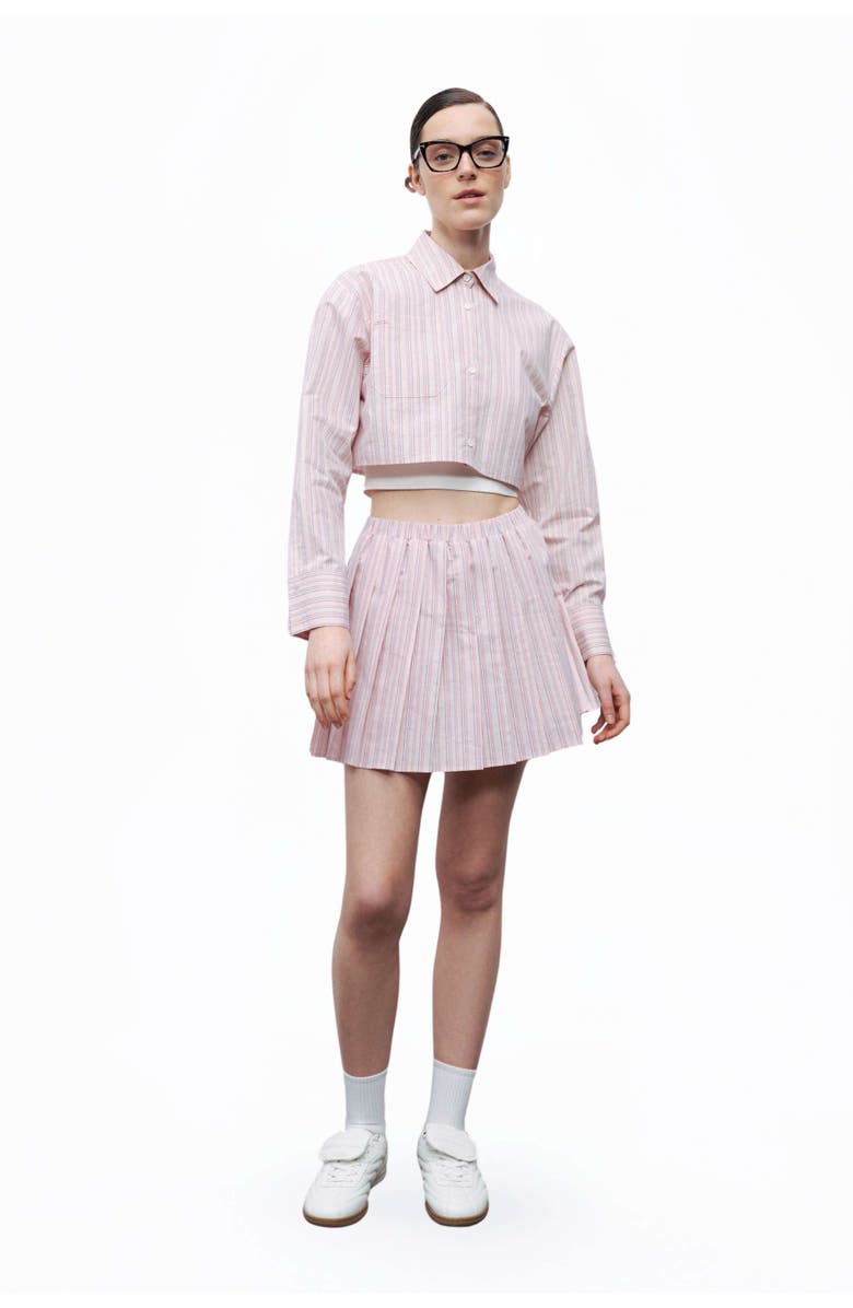 Nocturne Striped Crop Shirt, Alternate, color, 