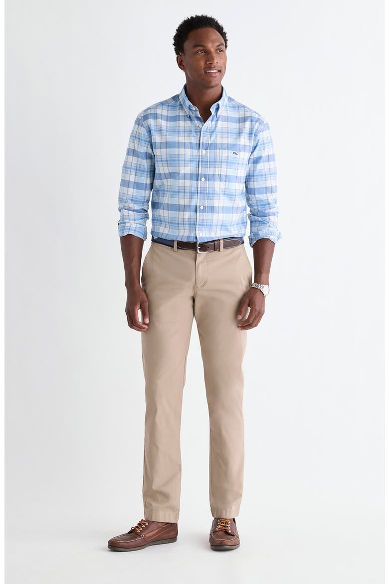 Plaid Long Sleeve Oxford Shirt, Alternate, color, SERENITY BLUE
