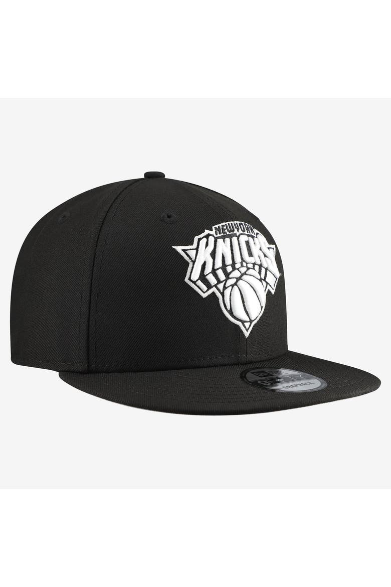 Men's New Era  Black New York Knicks Team 9FIFTY Snapback Hat, Alternate, color, Black