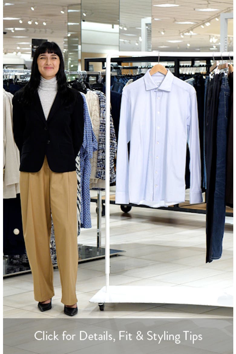 Slim Fit Stripe Stretch Jersey Dress Shirt video
