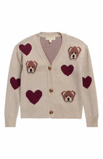 Kids' Bear Jacquard Cardigan