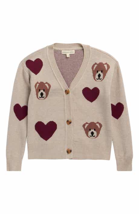 Kids' Bear Jacquard Cardigan