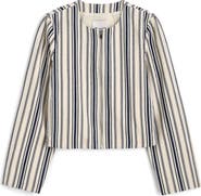 Madewell Stripe Crop Cotton 
Linen Jacket