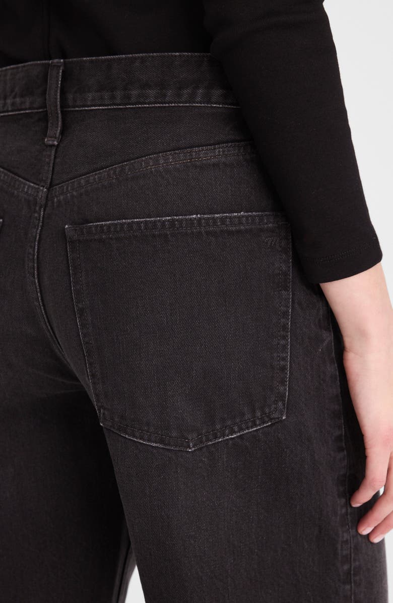 Madewell The Essex Long Baggy Denim Shorts, Alternate, color, Ashen Black Wash