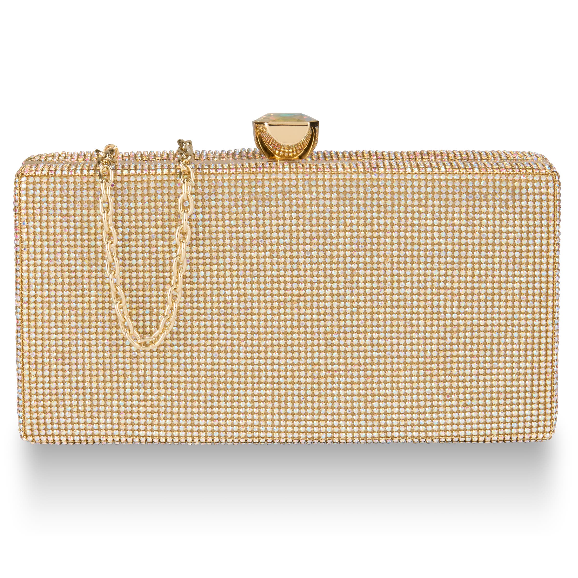 Olivia Crystal Top Minaudiere, Alternate, color, Metallic Gold