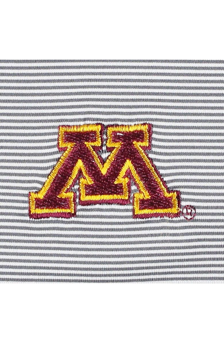 Peter Millar Men's Peter Millar Gray Minnesota Golden Gophers Jubilee Striped Performance Jersey Polo, Alternate, color, 