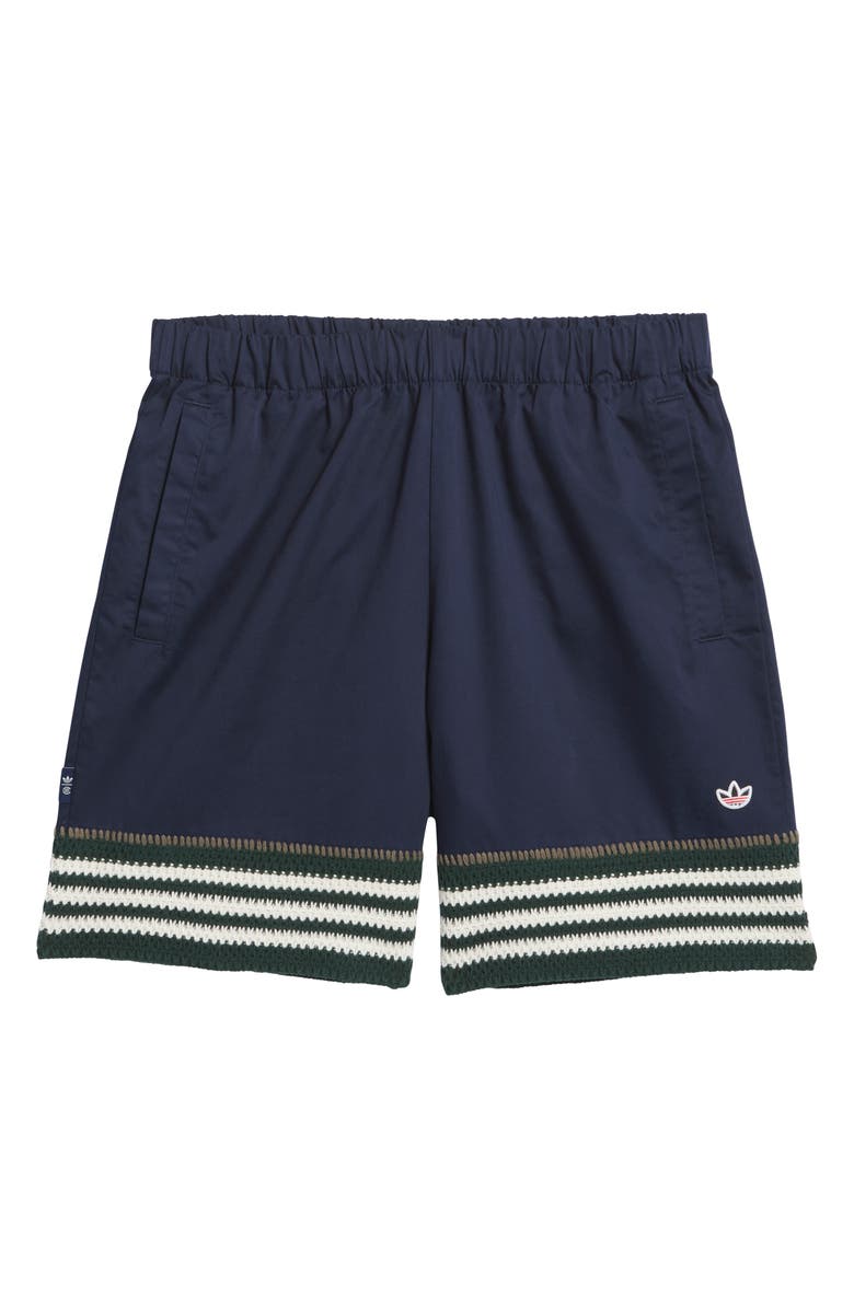 ADIDAS ORIGINALS X CLOT BY EDISON CHEN Woven & Knit Shorts, Alternate, color, Night Indigo